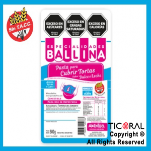 COBERTURA PARA TORTA 1/2K COLOR CELESTE BALLINA x 1